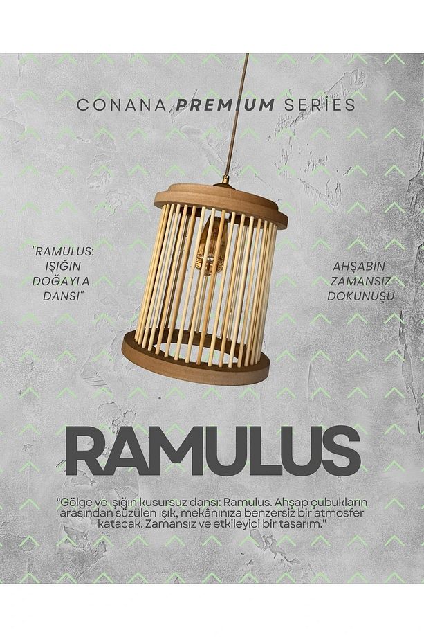 Ramulus Sarkıt Avize - Ahşap Çubuk Kafes - 3