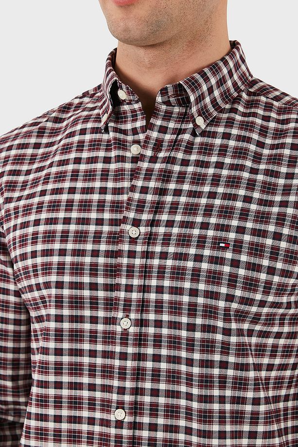 % 100 Pamuk Slim Fit Kareli Gömlek Erkek GÖMLEK MW0MW37567 0KP - 6