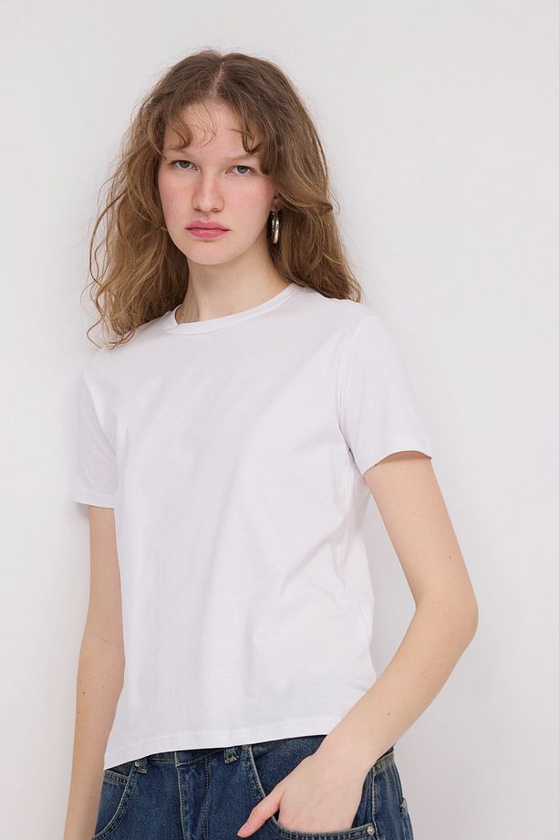 Bisiklet Yaka Basic T-shirt P4322 - 2