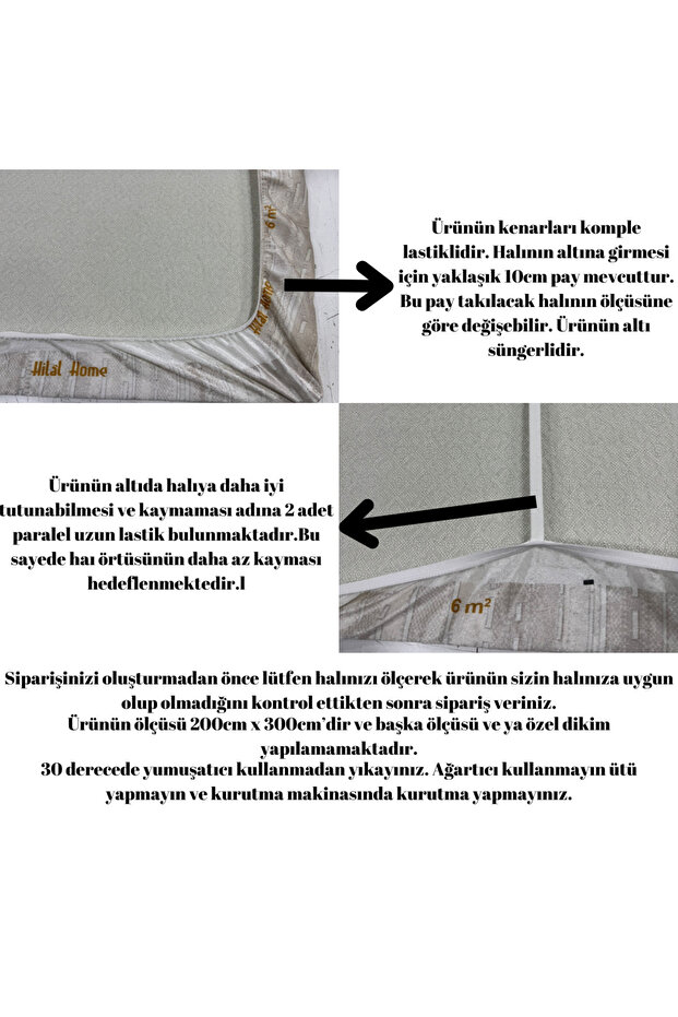 Home 6m² Süngerli Lastikli Halı Örtüsü - 2