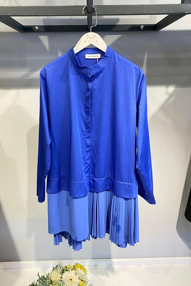 24FW74185 BEYS DESIGN COTON PLİSELİ GÖMLEK - 2