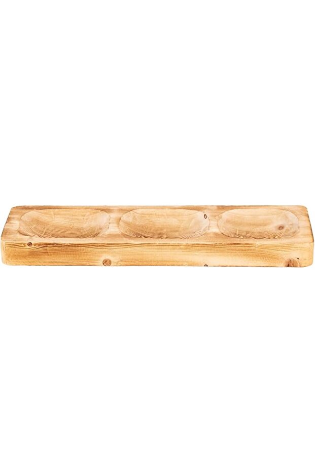 Wooden Nuts Tray Rectangle 12Cm X 40CmCh(3Cm Wooden Colour