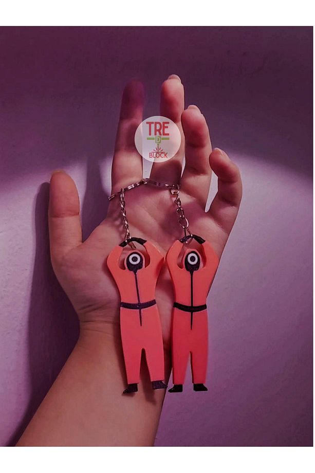 Squid Game Pembe Asker (CIRCLE) Anahtarlık 2 Adet - 2