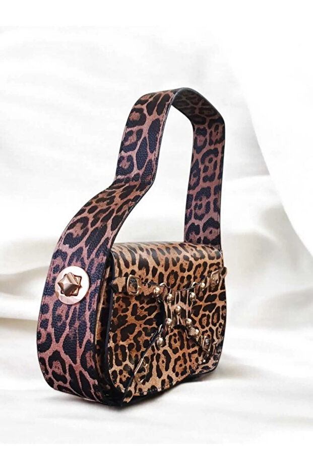 ليوبارد نمط قابل للتعديل مقبض الكتف بريق ليوبارد نمط هدية حقيبة - 4