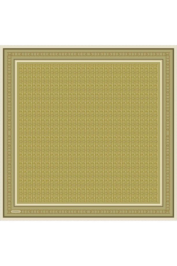 Desenli Saf Ipek Twill Eşarp 9301- 32 - 4