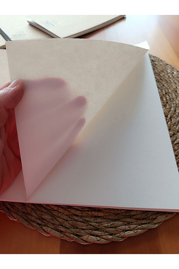 A4 Kalın Kraft Kapak Spiralli Ivory Iç 40 Yaprak 80 Sayfa Notepad, Scrapbook, Defter - 5