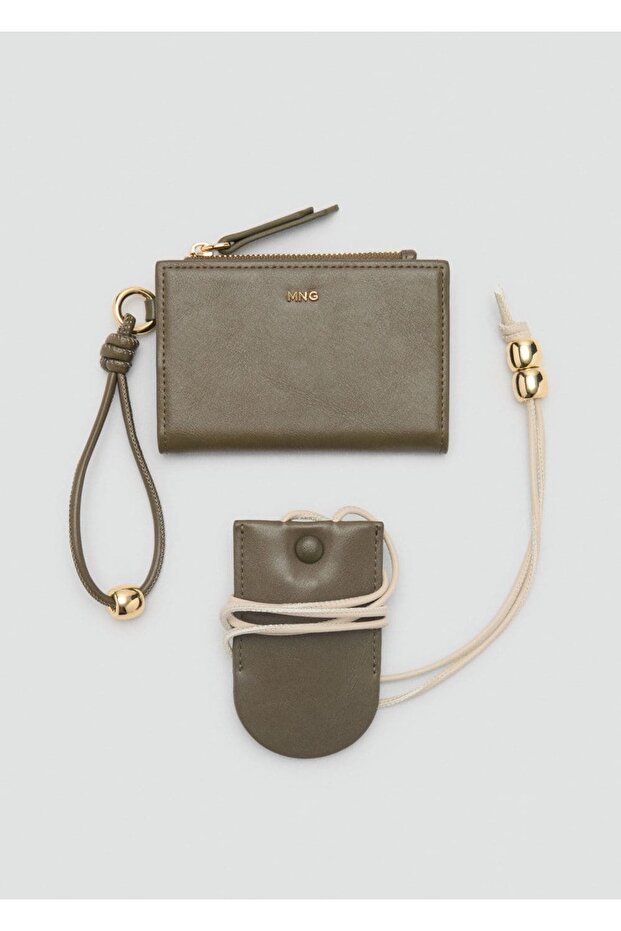 Suni deri fermuarlı cüzdan - 3