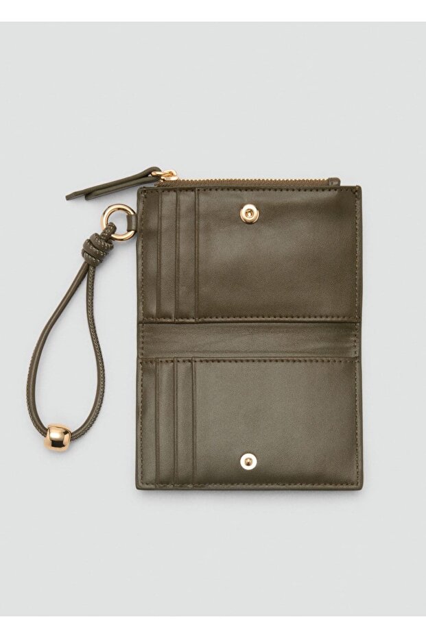 Suni deri fermuarlı cüzdan - 4