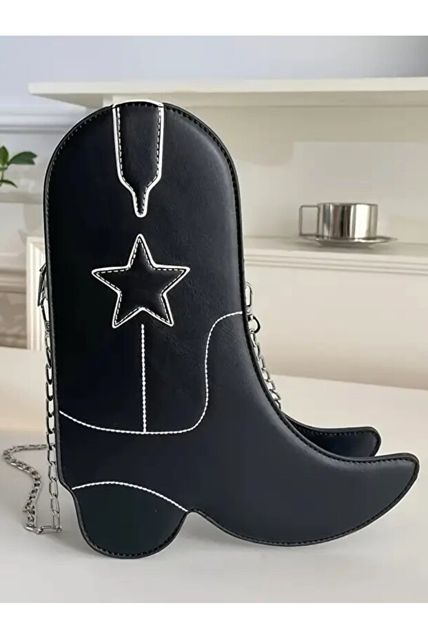 Kovboy Çizmesi Şeklinde Çanta - 7