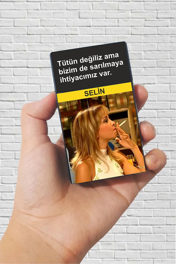 Tütün Değiliz Ama Selin Avrupa Yakası Baskılı Sigara Kutusu - 1