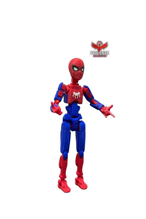 Titan13 Dummy13 Spiderman-Örümcek Adam Tüm Eklemleri Hareketli Robot Oyuncak Figür (13,5Cm) Spider - 1