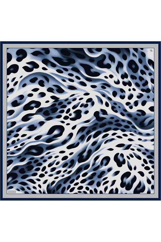 Desenli Saf Ipek Twill Eşarp 9320- 33 - 3