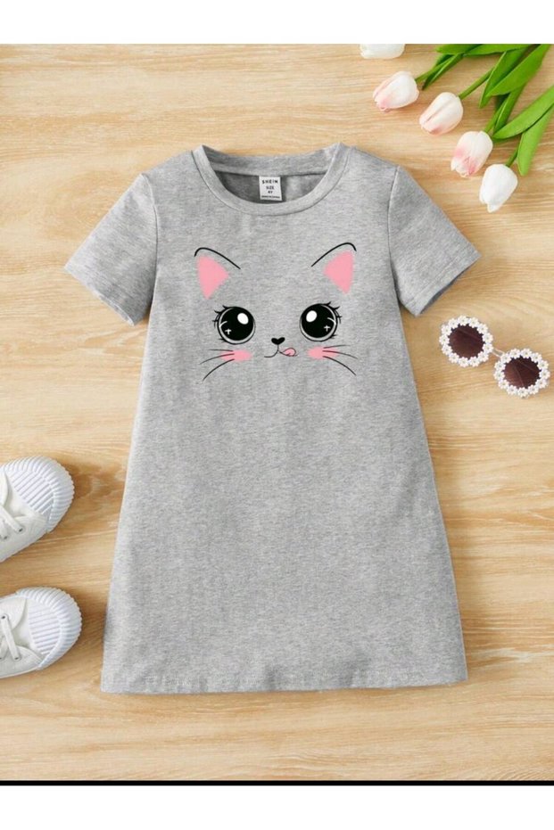 Girls Summer Short Sleeve Dress Daily Nursery Kindergarten Primary School