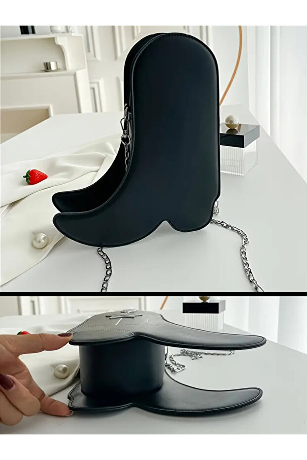 Kovboy Çizmesi Şeklinde Çanta - 5