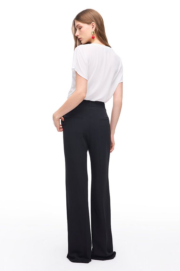Siyah Echos Regular Fit Yüksek Bel Pantolon - 4