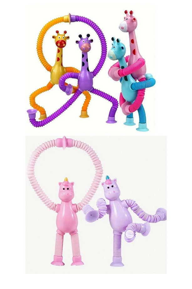 1 Adet Vantuzlu Oyuncak Unicorn Zürafa Uzayan Vantuzlu Yapışan Vakumlu Oyuncak Oyuncaklar - 2