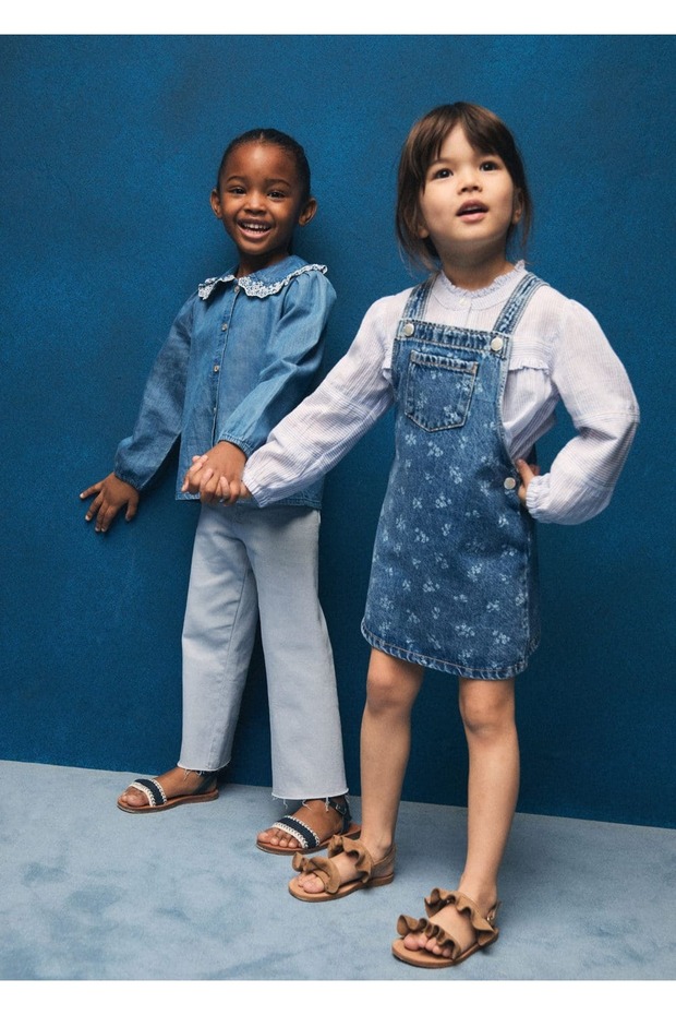 Kısa kot jile elbise - 5