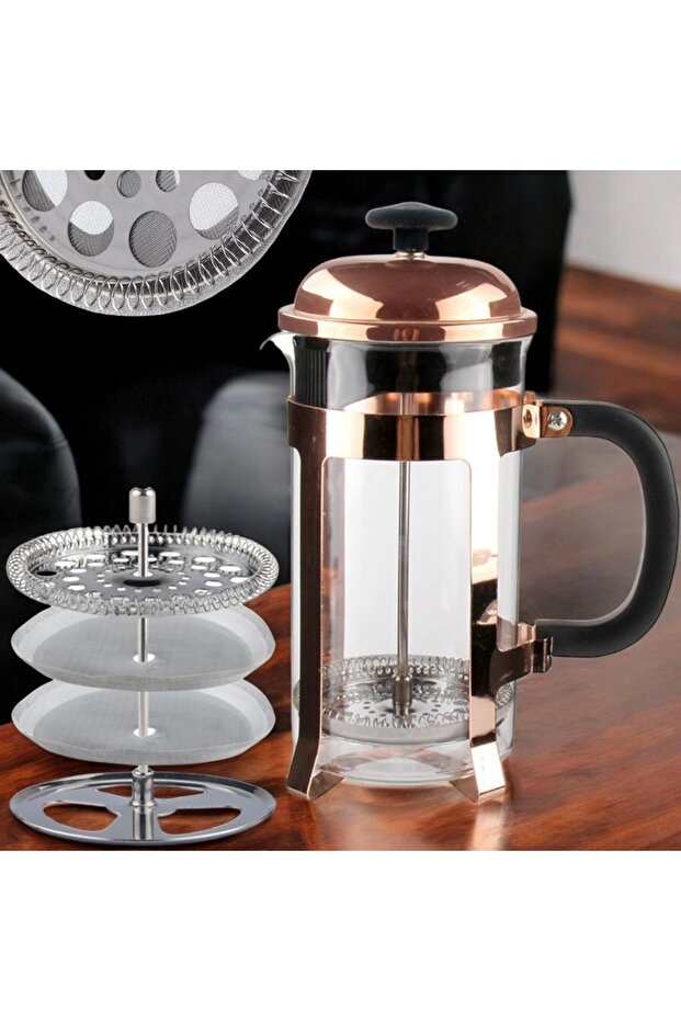 French Press 350 ml Red Gold (Düz-350B)