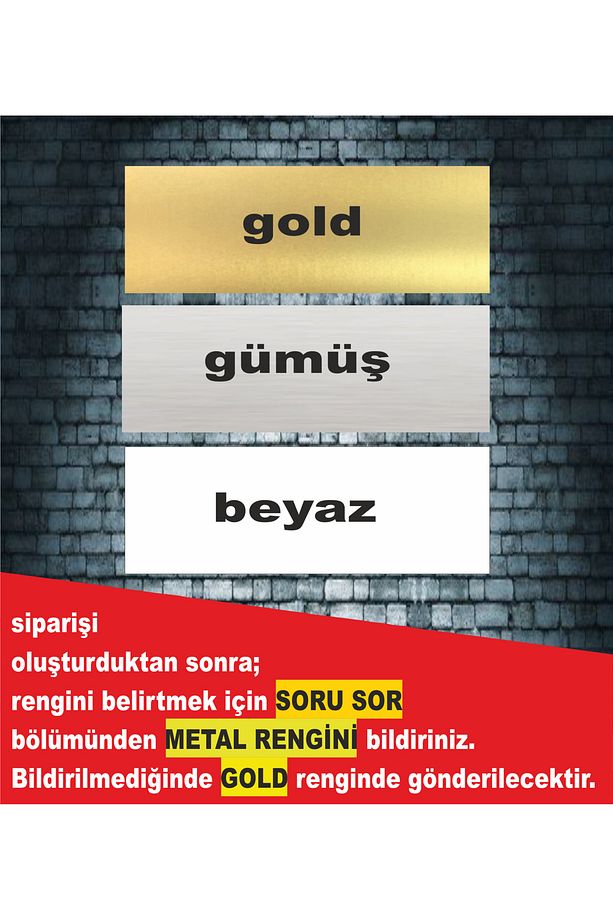 DİKKAT BU ALAN KAMERA İLE İZLENİP KAYIT ALTINA ALINMAKTADIR YAZILI METAL LEVHA 15X20 CM - 2