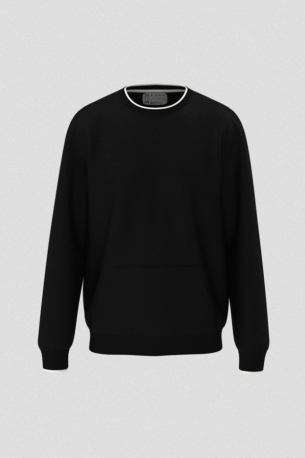 Men's Sweatshirt Double Color Ribbed Unprinted