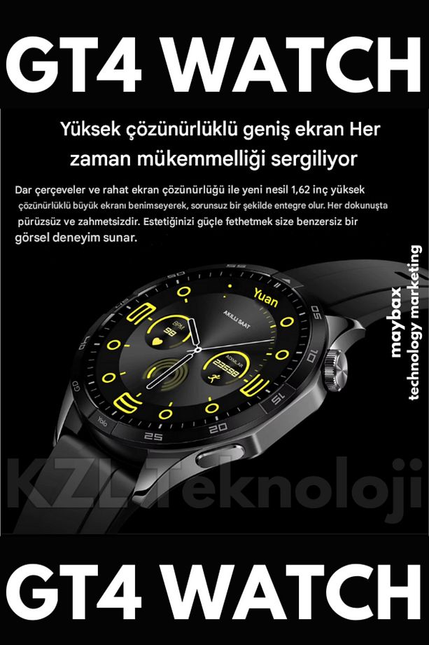 Haino Teko RW-44 GT4 Max Amoled Ekran 3 Kordonlu Akıllı Saat Smart Watch - 6