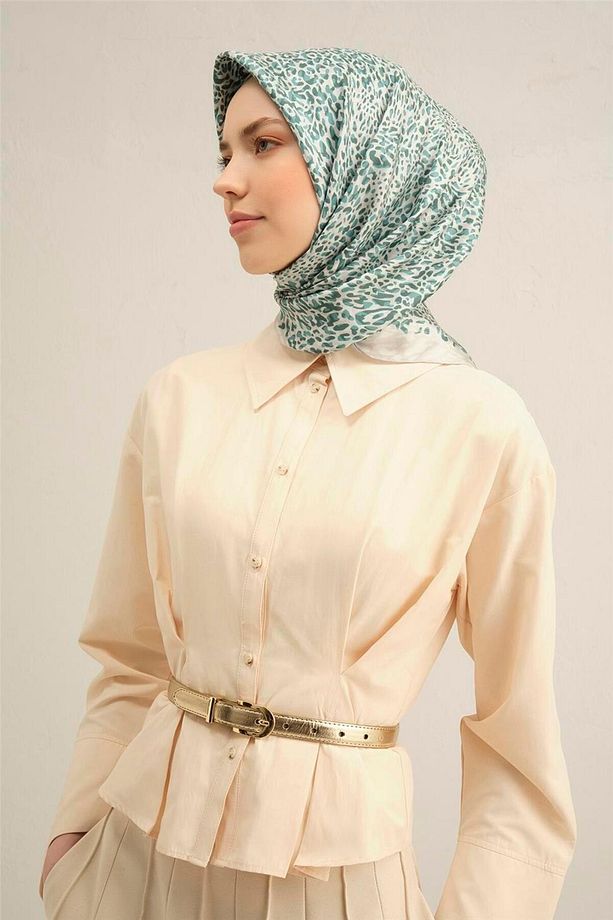 Desenli Ipek Sura Eşarp 9352- 09 - 3