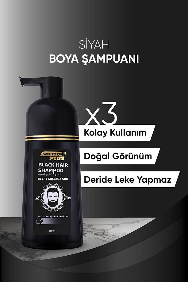 Kolay Kullanımı İle Saçları Boyayan Siyah Şampuan 350 ml - 2