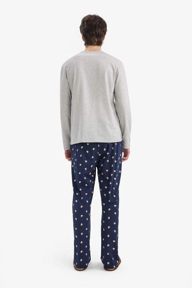 Pijama Takımı Baskılı Uzun Kollu Üst Esnek Belli Uzun Alt E5889ax25sp - 7