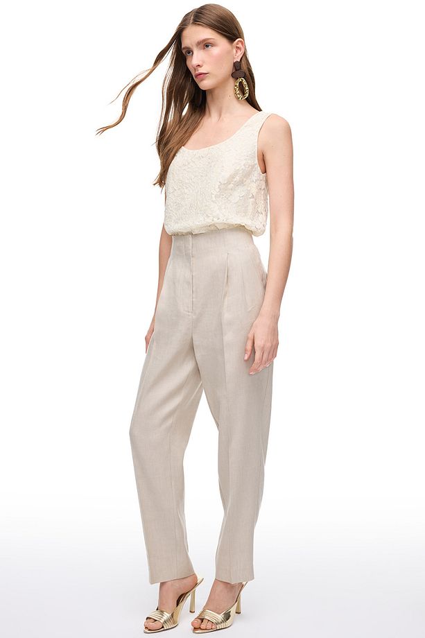 Taş Gemas Regular Fit Yüksek Bel Pantolon - 4
