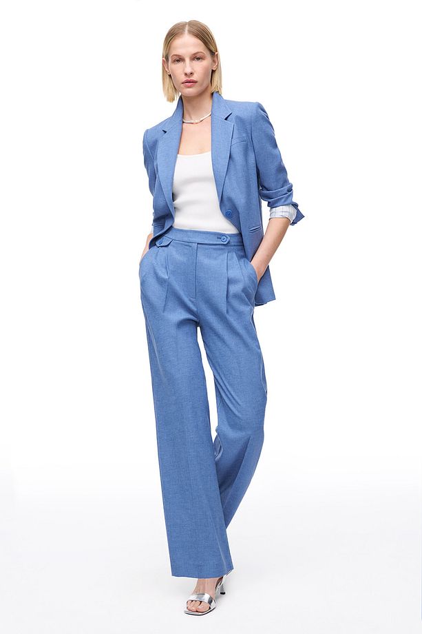 Mavi Torp Regular Fit Yüksek Bel Pantolon - 1