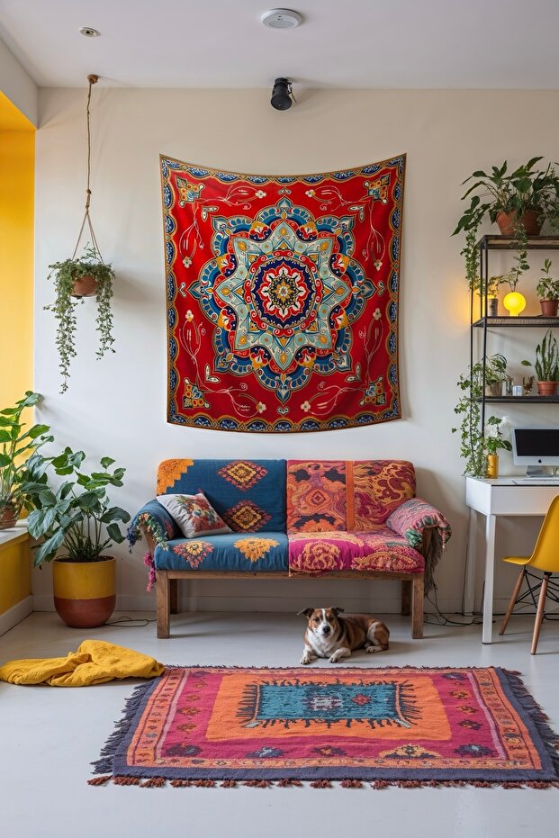 WHISPER MANDALA DUVAR HALISI DUVAR ÖRTÜSÜ TAPESTRY - 2