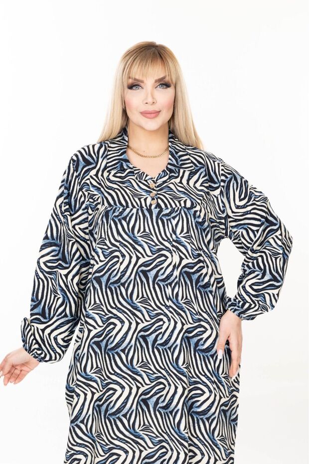 Women's Long Sleeve Plus Size Woven Summer Long Sleeve Dress