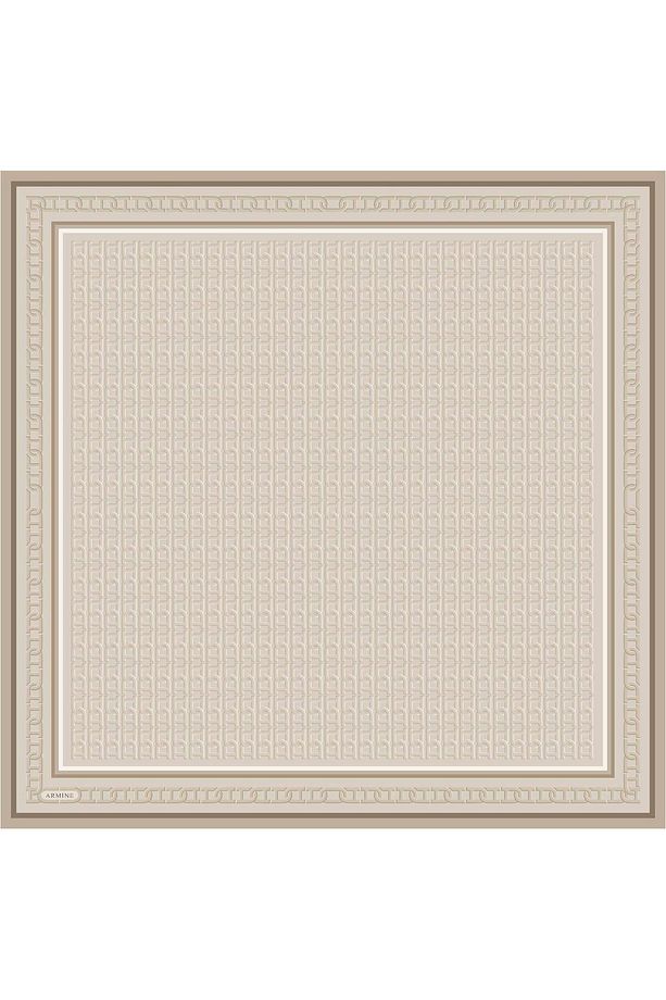 Desenli Saf Ipek Twill Eşarp 9301- 36 - 3