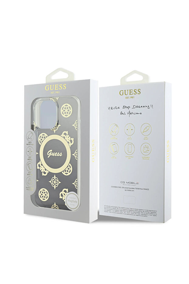 Guess Magsafe Iml Gradient Hard Case With Peony Pattern For iPhone 16 Pro Max - B - 8