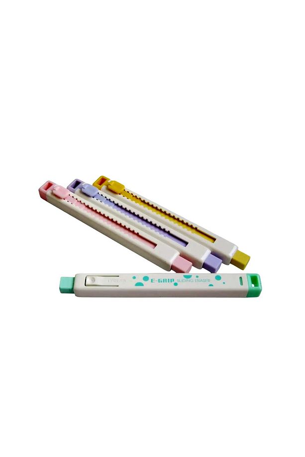 E-Grip Sürgülü Silgi Pastel Renkler E2395 - 2