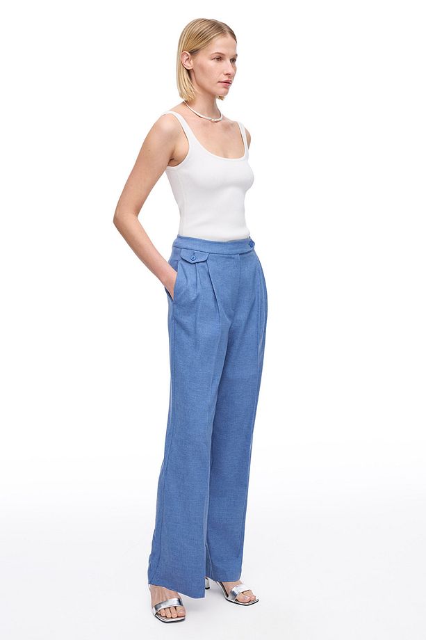 Mavi Torp Regular Fit Yüksek Bel Pantolon - 4