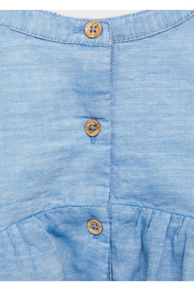 İşlemeli pamuklu elbise - 7