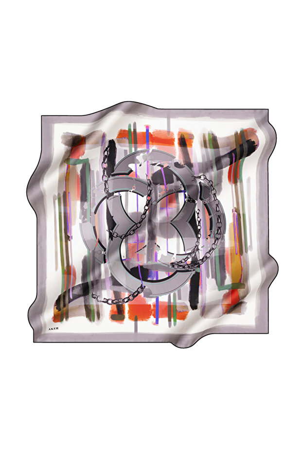 İpek Krep Saten Eşarp - 1