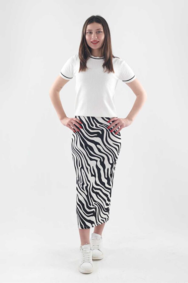 Patterned Camisole Skirt - 1