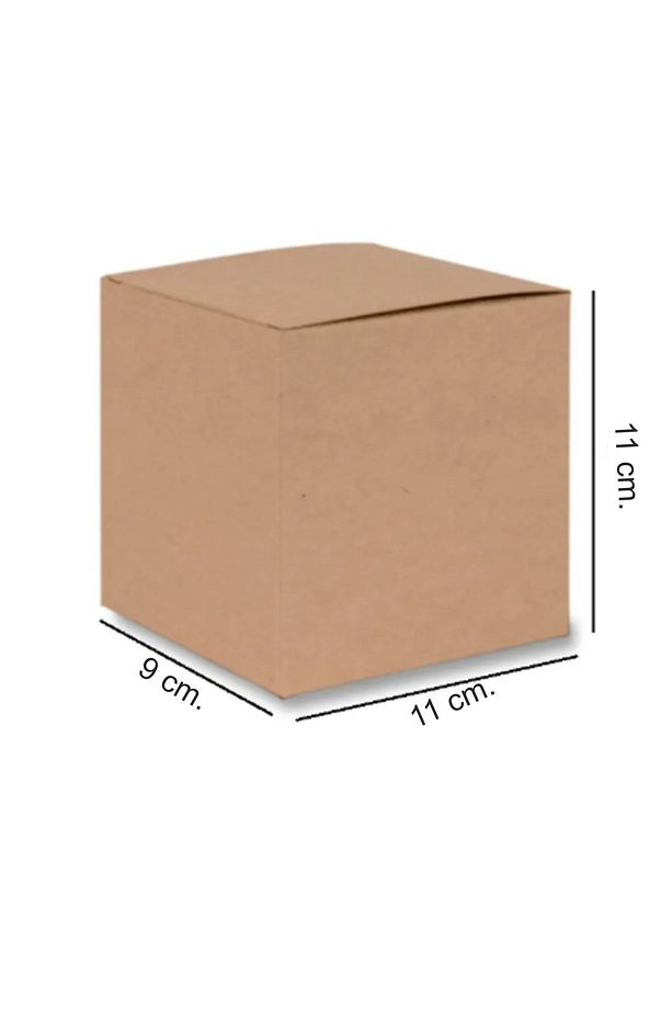 Kupa Bardak Kutusu mum kutusu saat kutusu küçük kutu Esmer kutu e ticaret kusutusu 9x11x11 Cm 50 Ad. - 1