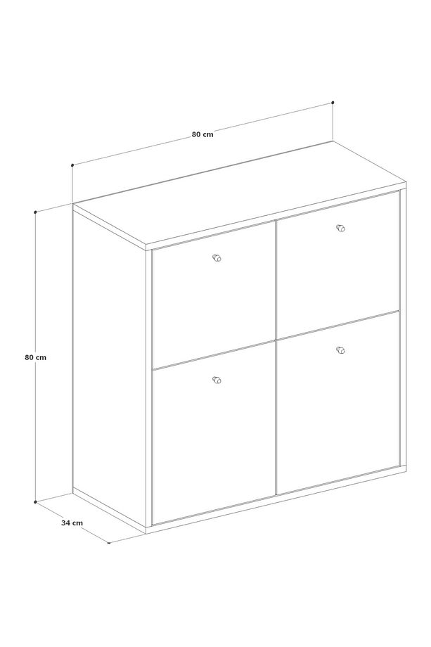 Çok Amaçlı Dolap, Raflı Ayakkabılık, Banyo Dolabı, Mutfak Dolabı, 1. Sınıf Mdf - 7