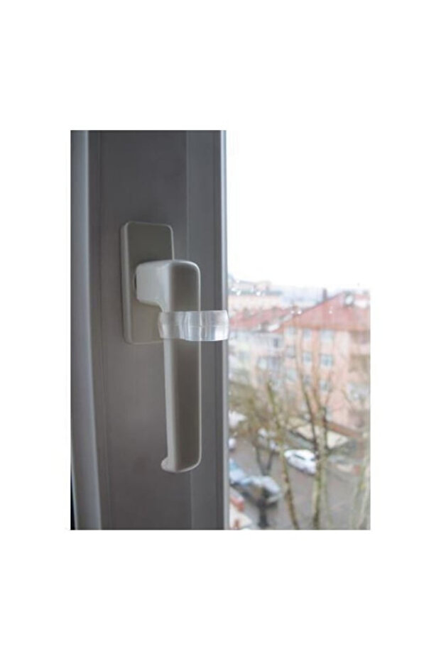 10 Adet Plastik Pvc Şeffaf Kapı Kolu Tutucu Tutacağı Durdurucu Pencere Tamponu Stoperi Elastik - 4