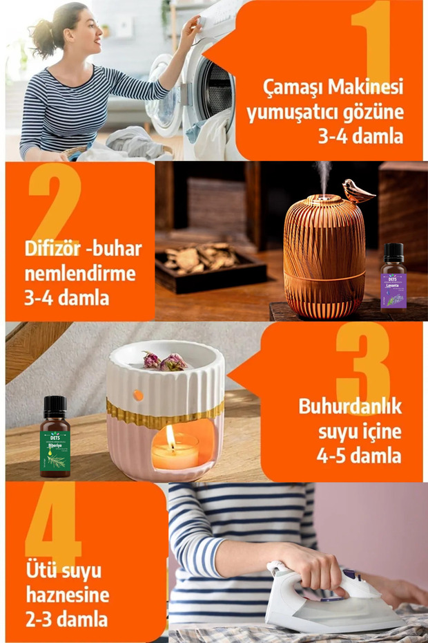 Amber Uçucu Yağı – Buhurdanlık, Difüzör Ve Oda Kokusu Esansı, Hava Nemlendirici Kokusu, 10ml - 4