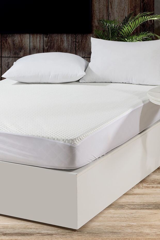Elit Bambu Fitted Komple Geçirmeli Sıvı Su Geçirmez Yatak Koruyucu Alez Tek ve Çift Kişilik - 1