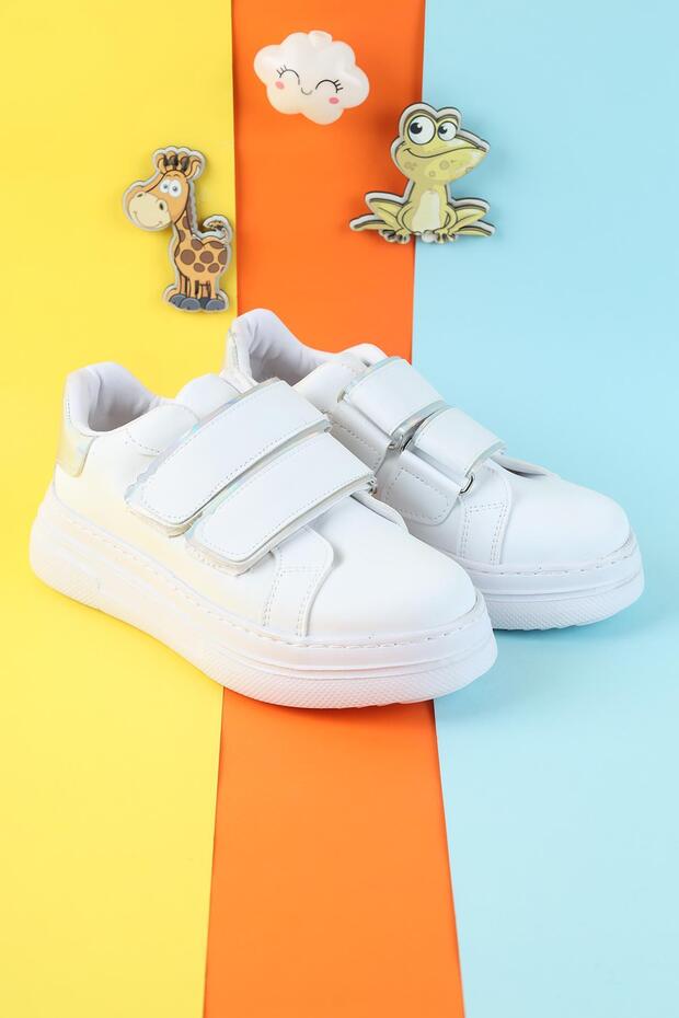 Unisex Children's Sports Shoes Flexible Breathable Children's Shoes White Simple Sports Casual Sneaker