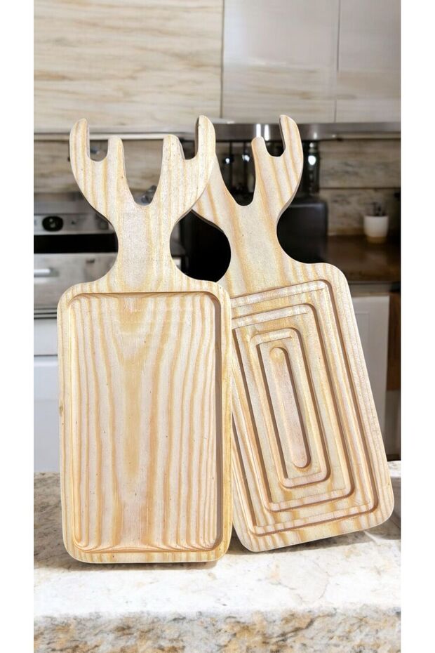 Ahşap Geyik Sunum & servis - 2