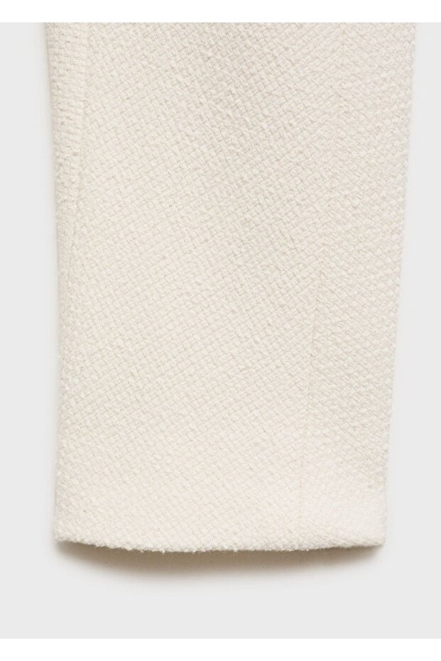 Delikli kenarlı pamuklu ceket - 5