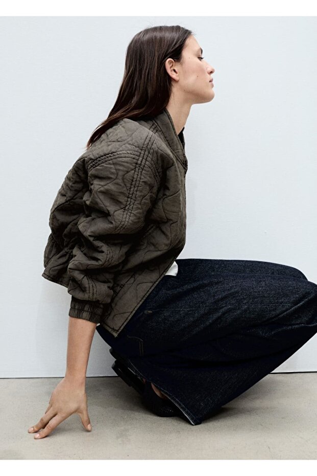 Kapitone bomber ceket - 6