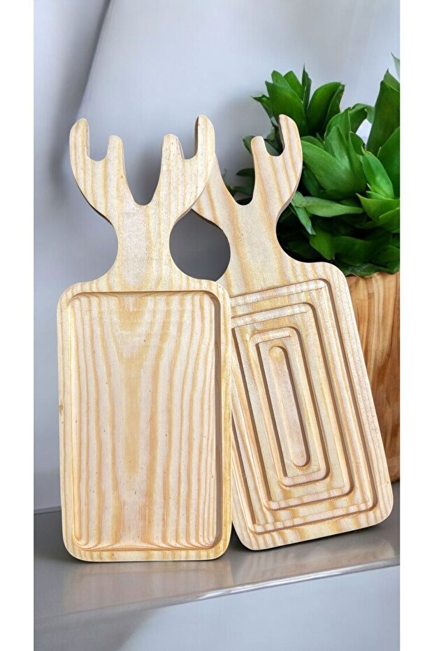 Ahşap Geyik Sunum & servis - 1