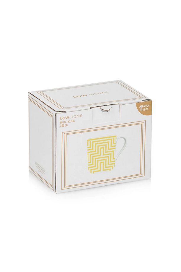 LCW HOME Sarı Çizgi Baskılı Seramik Kupa 290 Ml T T - 5
